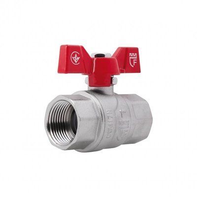 Кран шаровой SD Forte 1" ВР для воды (бабочка) SF602W25 SF602W25 фото