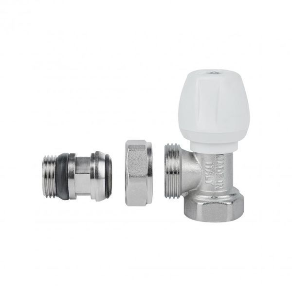 Кран радіаторний Icma 1/2" з антипротіканням кутовий з ручкою №802+940 82802AD06940 фото