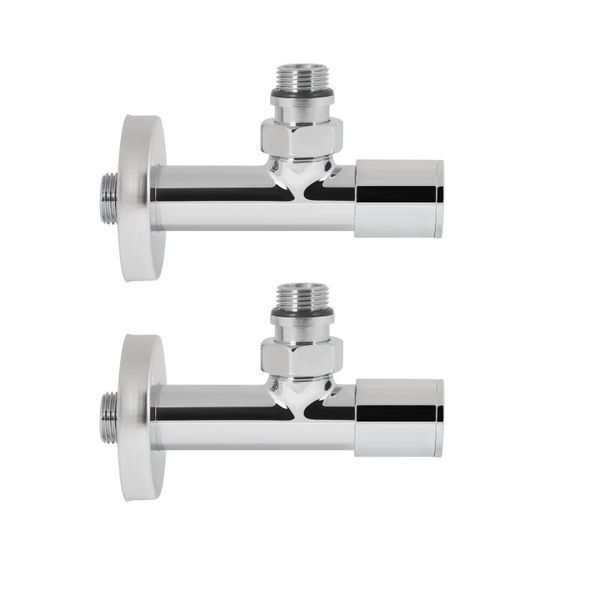 Комплект кранів SD Forte 1/2" НР для рушникосушарки кутовий SF395W15 SF395W15 фото