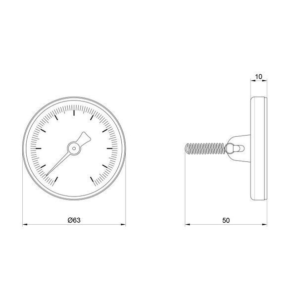 Термометр SD Plus 120&ordm;C 63 мм накладной SD175 SD175 фото