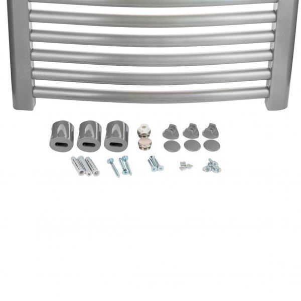 Сушарка рушників водяна Qtap Evia (SIL) P15 800x500 HY SD00041627 фото