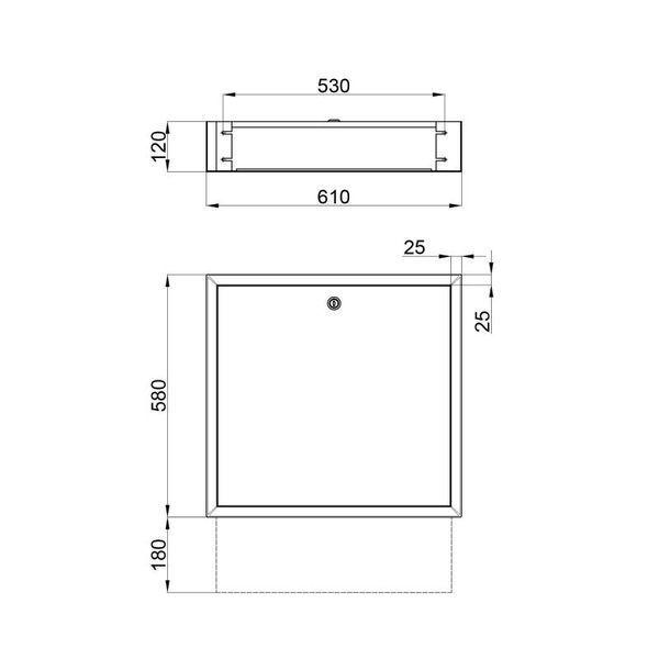 Коллекторный шкаф Icma (UA) 610х580х120 внутренний №2 IUASHK615811V2 фото