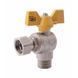 Кран кульовий з накидною гайкою SD Forte 3/4" ВЗ для газа угловой SF225G20 SD00017980 фото 1