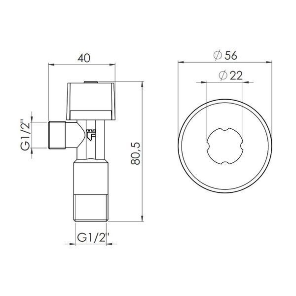 Кран приборный шаровой SD Forte 1/2" SF340W1515 SF340W1515 фото