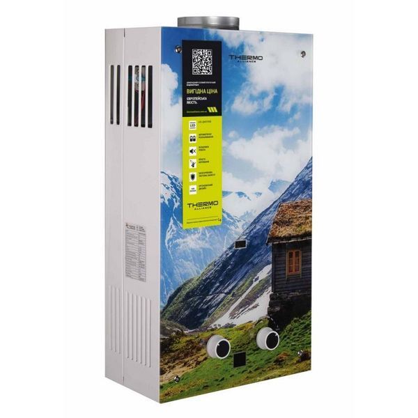 Колонка газовая дымоходная Thermo Alliance JSD20-10GC 10 л панель из стекла с рисунком горы JSD2010GCMOUNTAINSGLASS фото